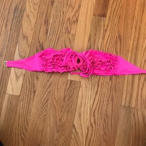 Express bright pink strapless bikini top